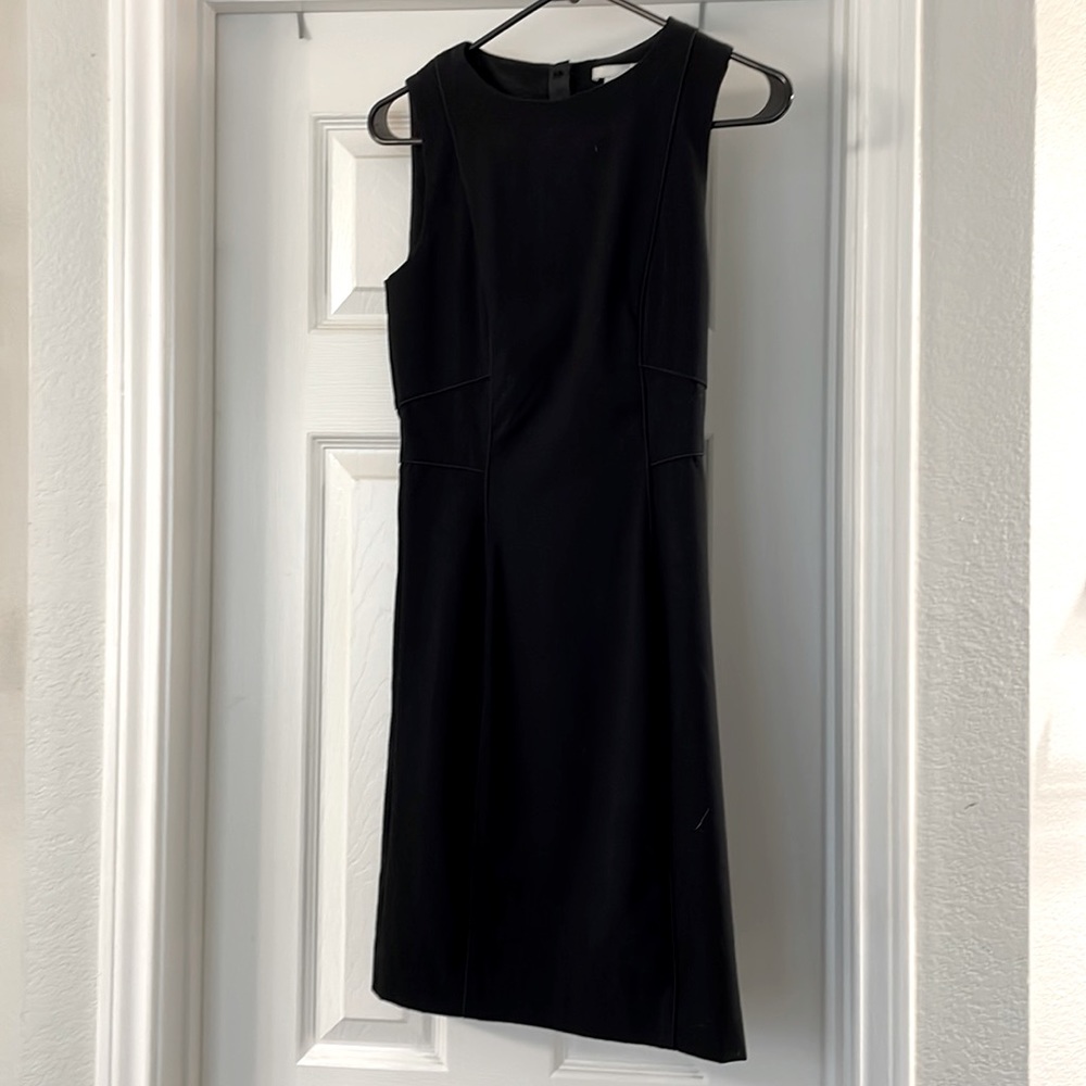 Black fitted business casual dress
